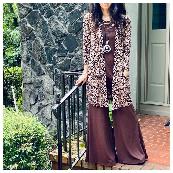 Gorgeous Leopard print open cardigan with pockets - Picture 10 of 13